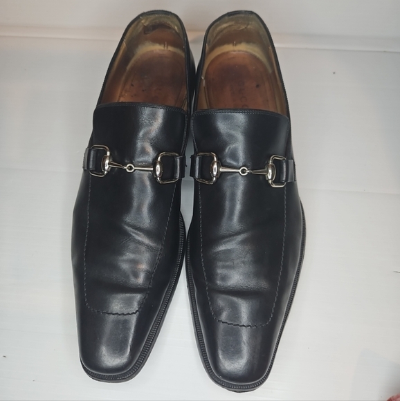 Gucci Vintage Black Leather Horsebit Loafers – Men’s 10 D – Made in Italy – Auth - Picture 1 of 12